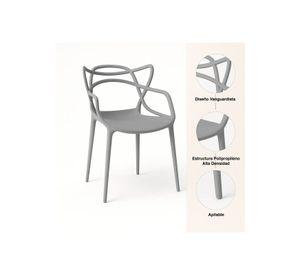 Pack de 4 sillas de terraza o comedor Master - Gris