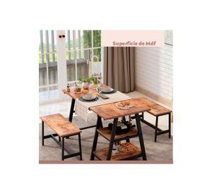 Comedor industrial con repisas y banquetas