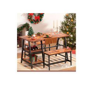 Comedor industrial con repisas y banquetas