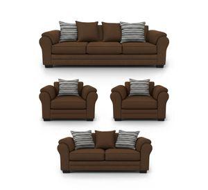 Living 9 Cuerpos 4+3+1+1 XL Con Resorte Estructural Grandón Chenille