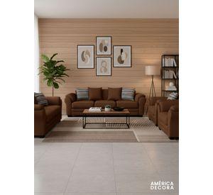 Living 9 Cuerpos 4+3+1+1 XL Con Resorte Estructural Grandón Chenille