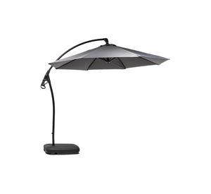 Quitasol Lateral Con Base Relan Gris 300 cm Manivela