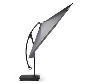 Quitasol Lateral Con Base Relan Gris 300 cm Manivela