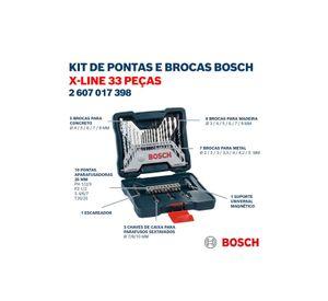 MALETIN X-LINE 33 UN. BROC/PTAS AZUL BOSCH