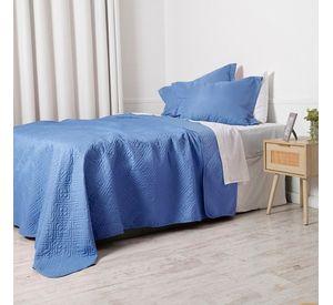 Quilt Cordoba lisa  2 P Azul