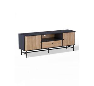 Rack de TV Top Living Charcoal con Puertas Corredizas