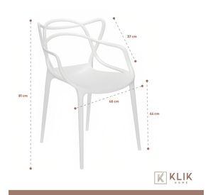 Pack de 4 sillas de terraza o comedor Master - Blancas