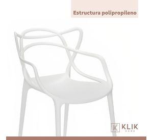 Pack de 4 sillas de terraza o comedor Master - Blancas