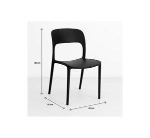 Silla de Comedor o Terraza Alto Tráfico Kentucky - Negra