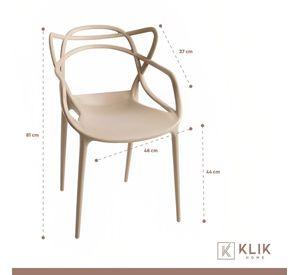 Pack de 4 sillas de terraza o comedor Master - Beige