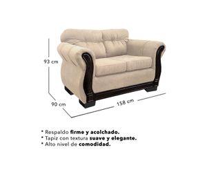 Living Con Respaldo Confortable 5 Personas Taurus 3+2 Chenille