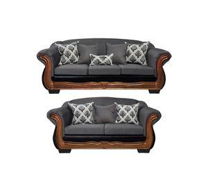 Living Con Resorte Estructural 7 Cuerpos Búfalo 4+3 Chenille+PU X