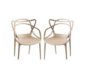 PACK 2 SILLAS MASTER PARA TERRAZA O COMEDOR MATERIAL RESISTENTE CON APOYABRAZOS