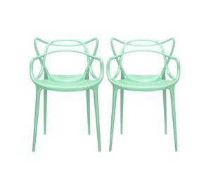 PACK 2 SILLAS MASTER PARA TERRAZA O COMEDOR MATERIAL RESISTENTE CON APOYABRAZOS