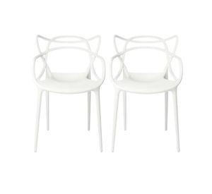 PACK 2 SILLAS MASTER PARA TERRAZA O COMEDOR MATERIAL RESISTENTE CON APOYABRAZOS