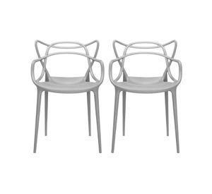 PACK 2 SILLAS MASTER PARA TERRAZA O COMEDOR MATERIAL RESISTENTE CON APOYABRAZOS