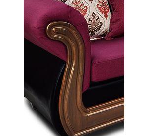 Living Con Resorte Estructural 9 Cuerpos 4+3+1+1 Grand Búfalo Mixto PU + Chenille X