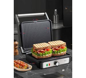 Plancha Parrillera Eléctrica 2000W Asadora Sandwichera Doble Cara Antiadherente