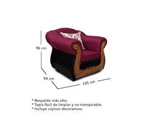 Living Con Resorte Estructural 9 Cuerpos 4+3+1+1 Grand Búfalo Mixto PU + Chenille  X