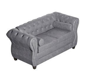 Juego de Living 2-1-1 Chesterfield Gris