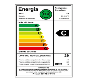 Refrigerador Side by Side LG 638 Litros con Motor Smart Inverter Compressor GS66SPY
