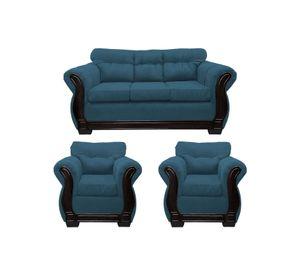 Living Con Respaldo Confortable 5 Personas Taurus 3+1+1 Chenille