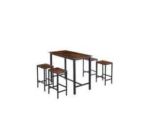 Set de comedor para cocina con pisos taburetes madera industrial