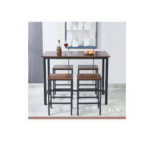Set de comedor para cocina con pisos taburetes madera industrial