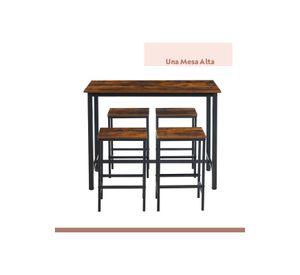 Set de comedor para cocina con pisos taburetes madera industrial
