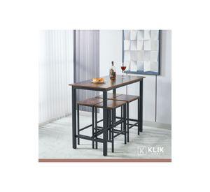 Set de comedor para cocina con pisos taburetes madera industrial