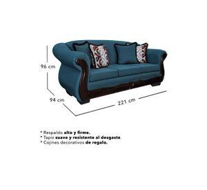 Living Con Resorte Estructural 9 Cuerpos Búfalo 4+3+1+1 Chenille