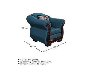 Living Con Resorte Estructural 9 Cuerpos Búfalo 4+3+1+1 Chenille