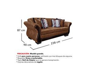 Living Con Resorte Estructural 8 Cuerpos 4+3+1 Finis Envejecido