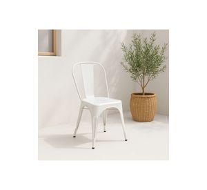 Silla Tolix de Comedor o Terraza Exterior - Blanca