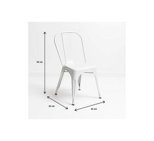 Silla Tolix de Comedor o Terraza Exterior - Blanca