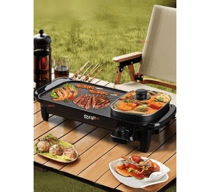 Plancha Parrillera Asador Eléctrico 2 en 1 Churrasquera