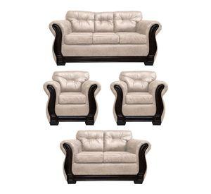 Living Con Respaldo Confortable 7 Personas Taurus 3+2+1+1 Envejecido