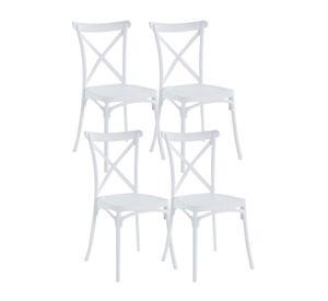 PACK 4 SILLAS PARA COMEDOR SENA O TERRAZA DE POLIPROPILENO