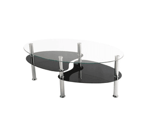MESA DE CENTRO ELITE VIDRIO 2 NIVELES