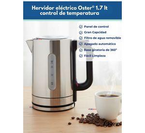 Hervidor eléctrico Oster® Capacidad 1.7 Litros control de temperatura BVSTKT8970