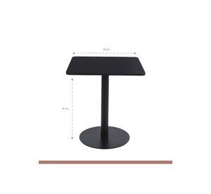 Mesa restaurant 70x70 Tubo Metal cubierta MDF + 4 Sillas Restaurante - Negra