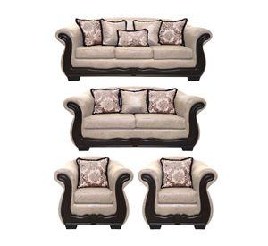 Living Con Resorte Estructural 9 Cuerpos 4+3+1+1 Grand Búfalo Envejecido Versión PREMIUM