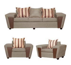 JUEGO DE LIVING 3-1-1 CRETA BEIGE LINO
