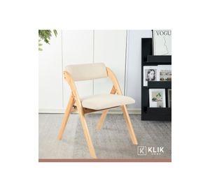 Pack de 2 Sillas Betlahem de madera plegable acolchada - Beige