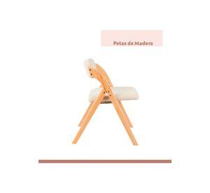 Pack de 2 Sillas Betlahem de madera plegable acolchada - Beige