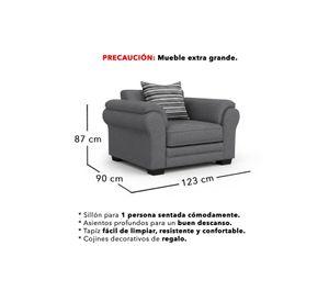 Living 6 Cuerpos 4+1+1 XL Con Resorte Estructural Grandón Chenille
