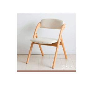 Pack de 2 Sillas Betlahem de madera plegable acolchada - Beige