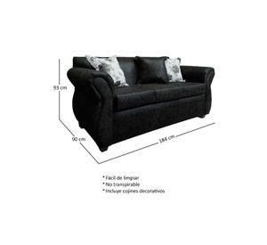 Living Con Resorte Estructural 5 Cuerpos 3+1+1 York Envejecido