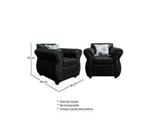 Living Con Resorte Estructural 5 Cuerpos 3+1+1 York Envejecido