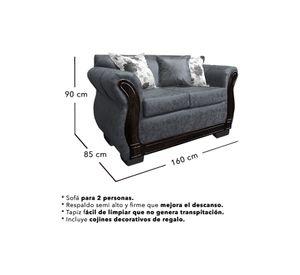 Living Con Resorte Estructural 5 Cuerpos 3+2 Lisbon Envejecido
